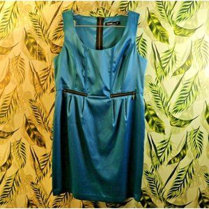 Kensie Dresses Blue Size 10 Dress With Zipper Pockets Clean